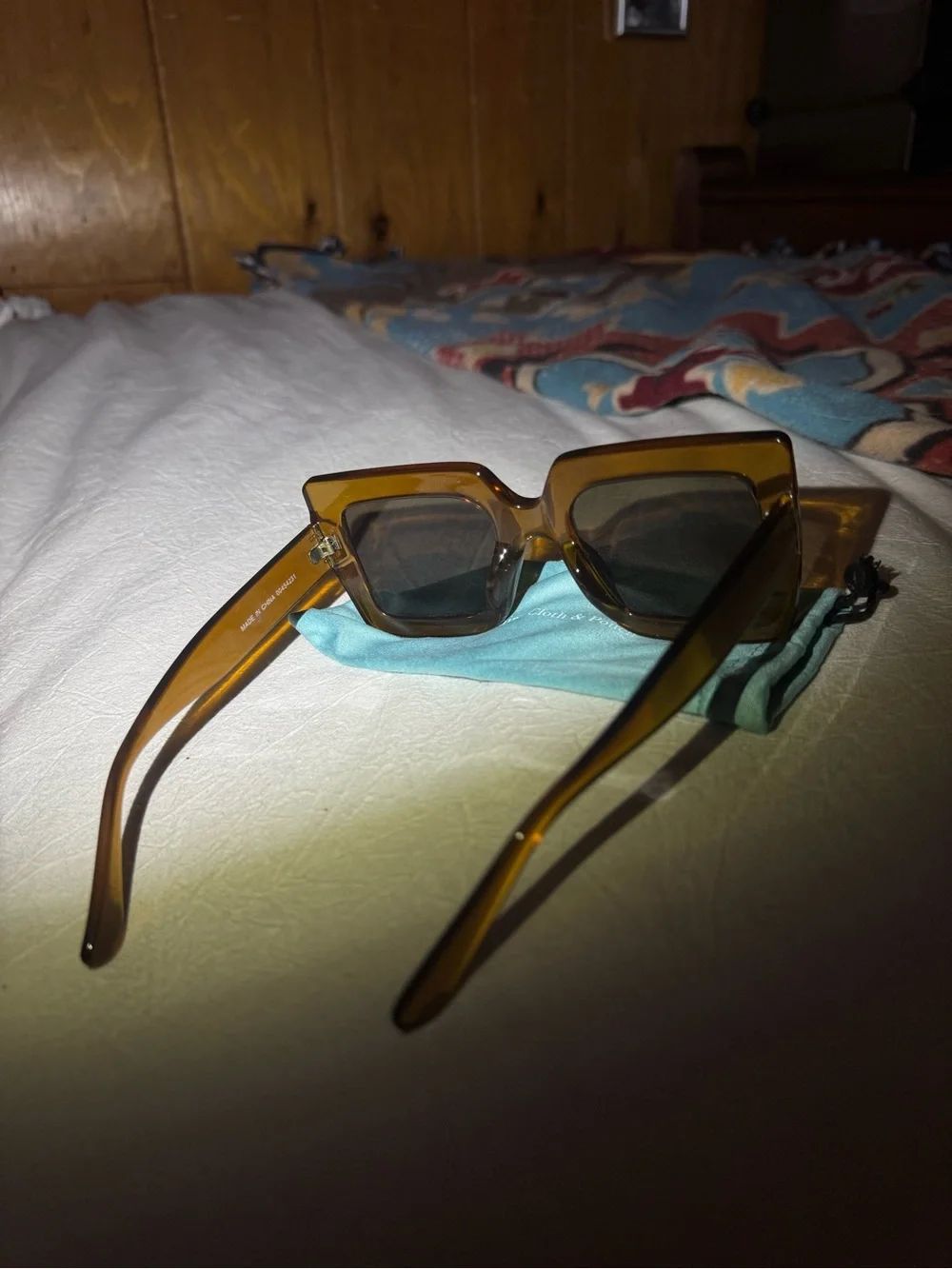 Oversized Square Tortoiseshell Sunglasses - Brown